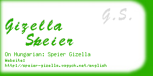 gizella speier business card